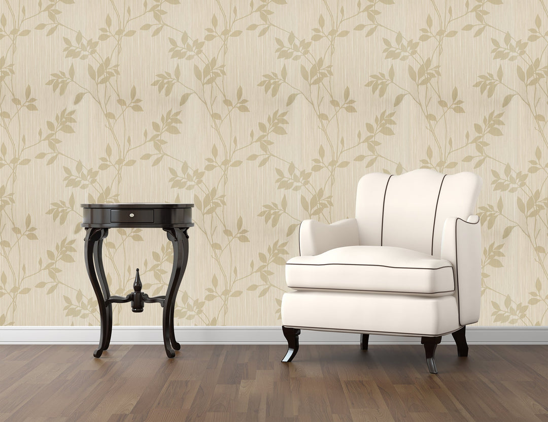 Sutton Beige Botanical Wallpaper Skl93523
