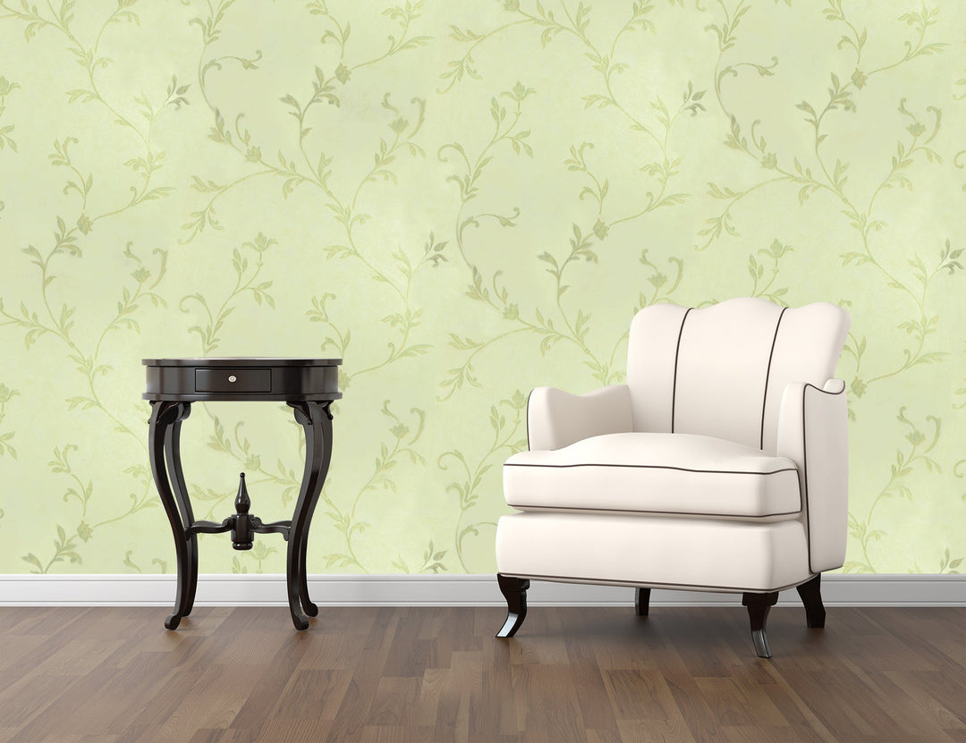 Sutton Mint Leaf Wallpaper Skl94824