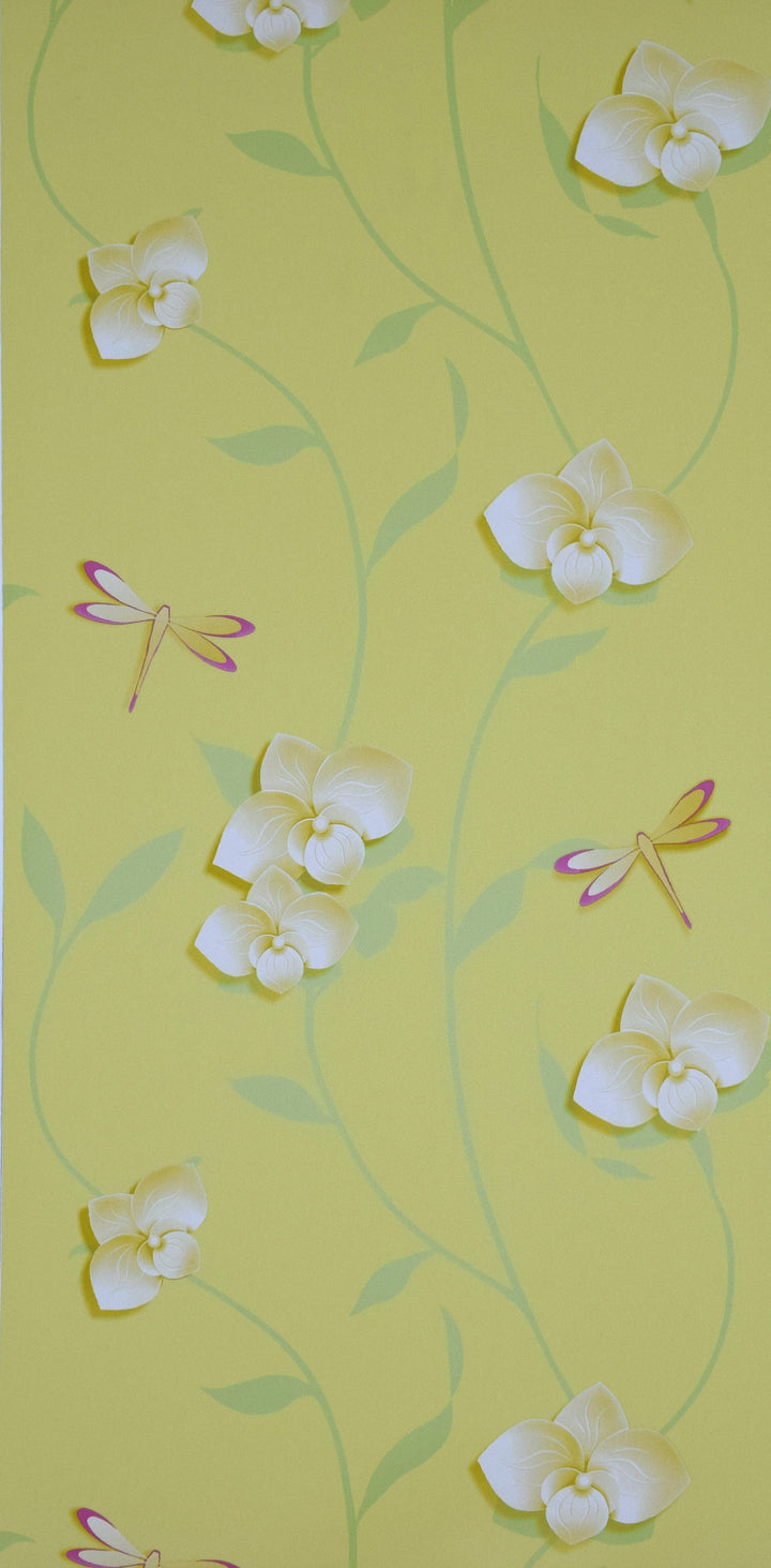 Trafalgar Square Dg Lime Petals Wallpaper Skn1038