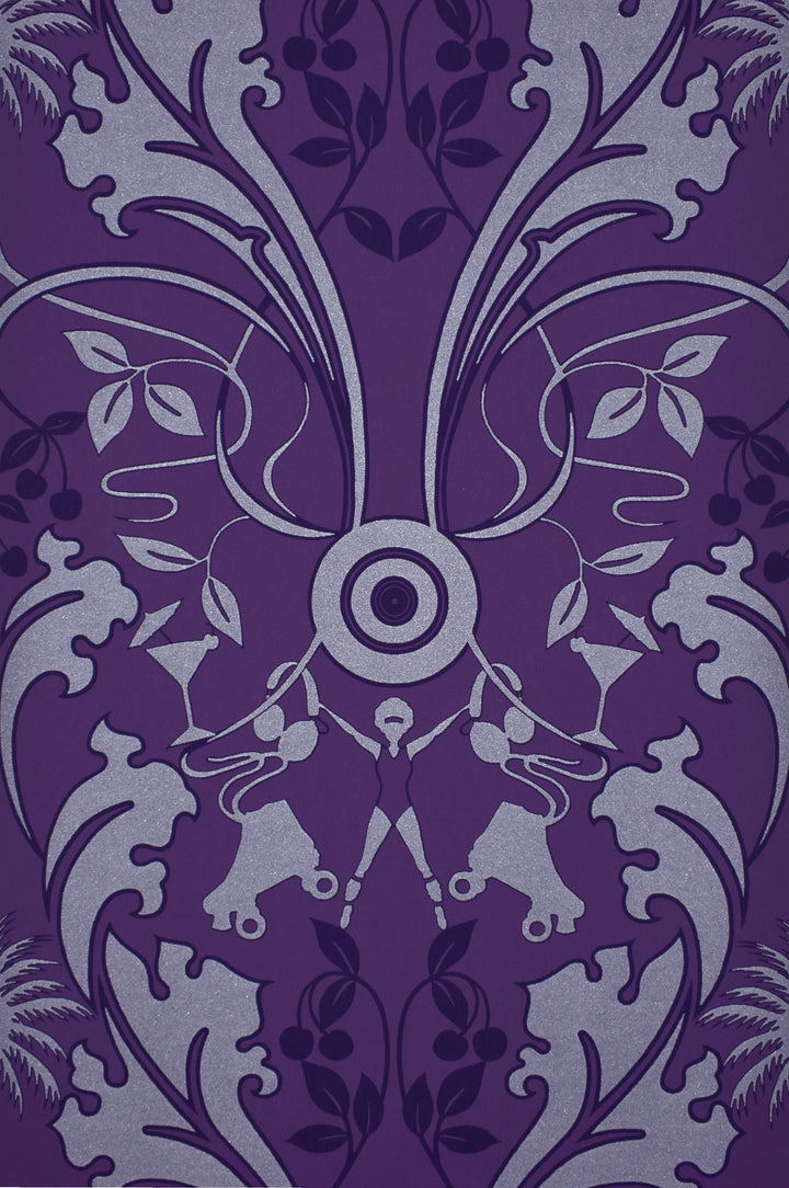 Tower Bridge Hm Royal Plum Damask Wallpaper Sku07911