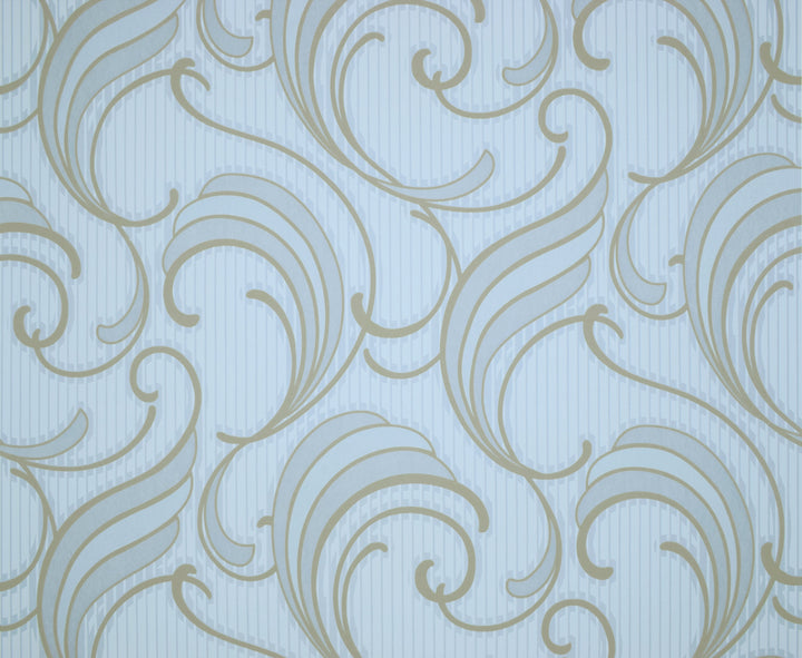 Queen Victoria Xu Aqua Baroque Wallpaper Sku41-056