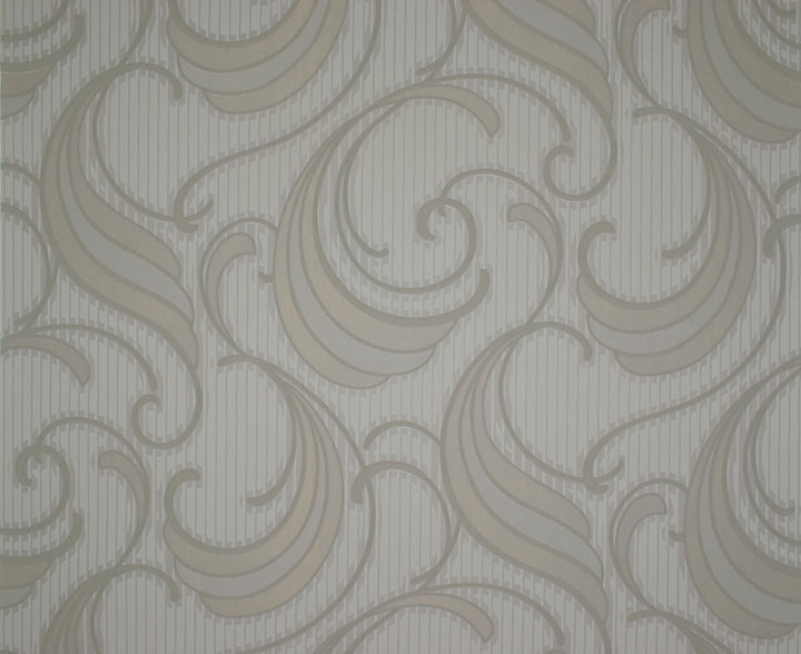 Queen Victoria Xu Cream Baroque Swirl Wallpaper Sku41-057