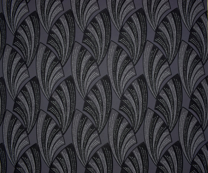 Queen Victoria Xu Black Wave Wallpaper Sku41-963