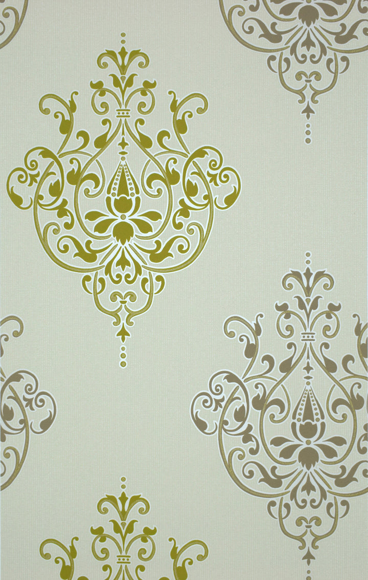 Olive Medallion Wallpaper