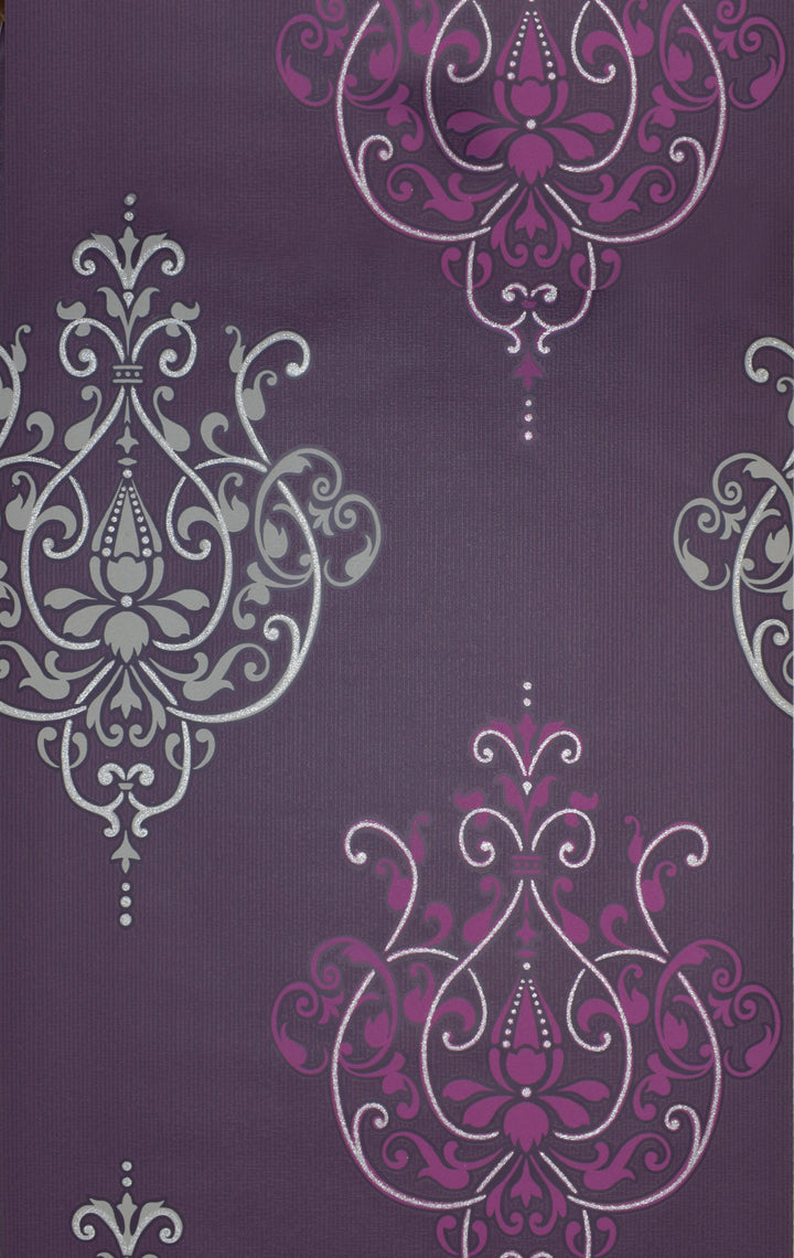 Purple Medallion Wallpaper