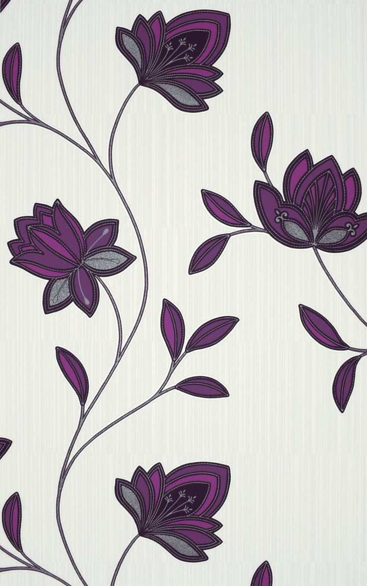 Purple Botanical Flower Wallpaper