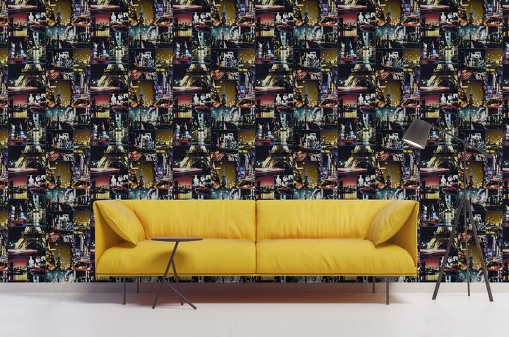 Tower Bridge Dy Graffiti Collage Wallpaper Skf09101
