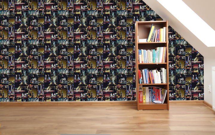 Tower Bridge Dy Graffiti Collage Wallpaper Skf09101