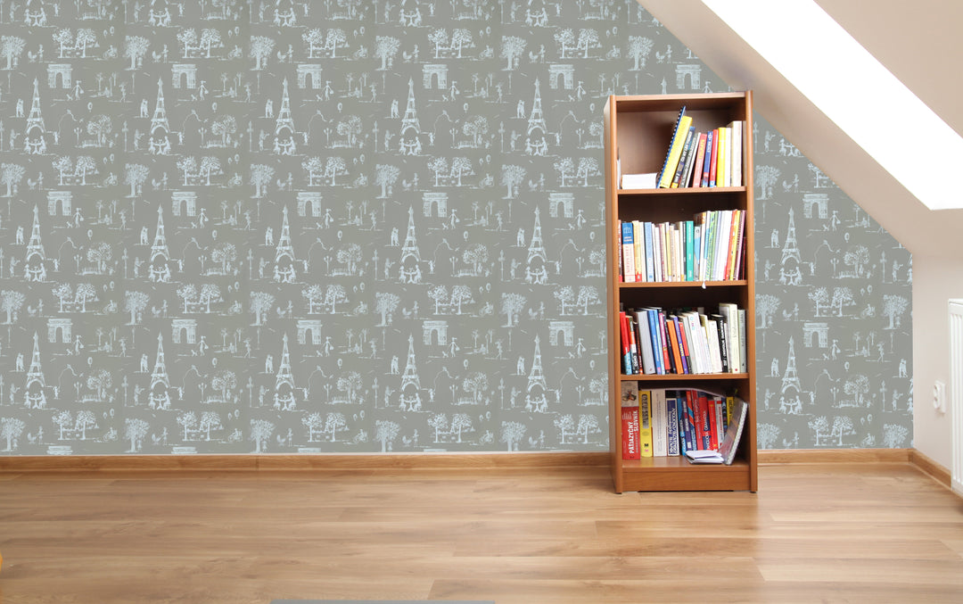 Tower Bridge Dy Taupe City Grid Wallpaper Skg22311