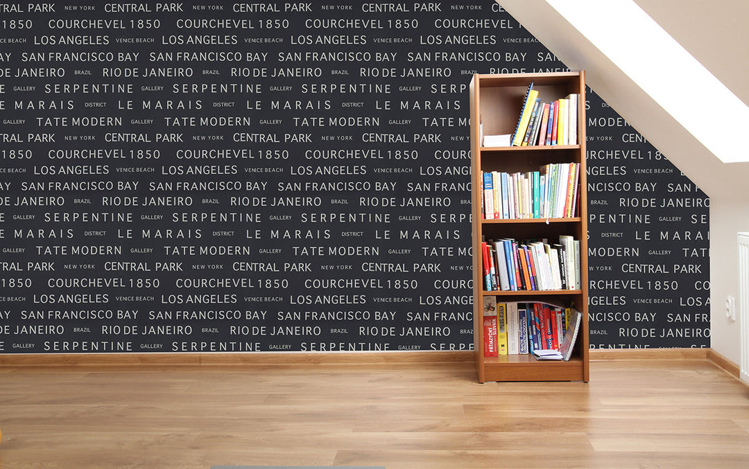 Tower Bridge Dy Black Script Wallpaper Sku08246