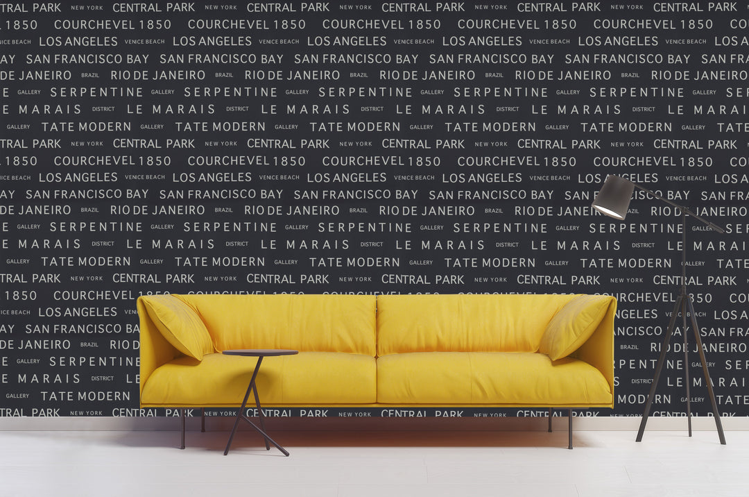 Tower Bridge Dy Black Script Wallpaper Sku08246