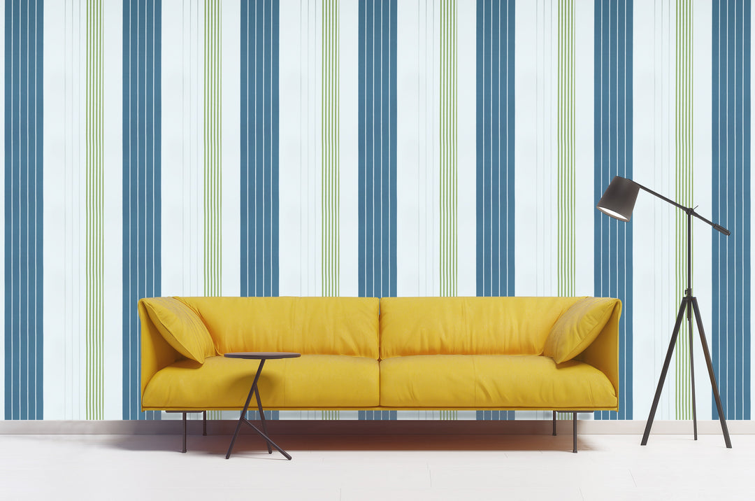 Tower Bridge Dy Azure Stripe Wallpaper Sku52197