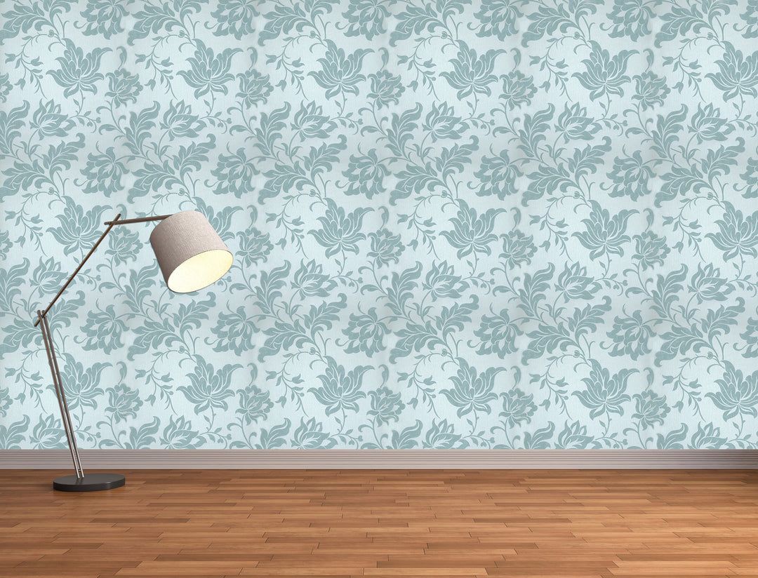 Tower Bridge Hm Powder Blue Vine Wallpaper Skg08522