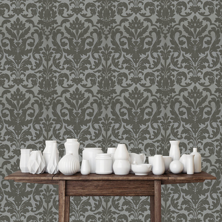 Tower Bridge Hm Pearl Damask Wallpaper Skg08541