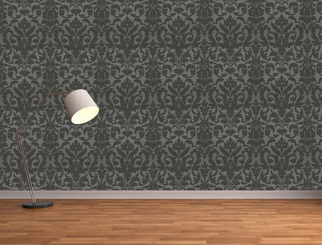 Tower Bridge Hm Ash Damask Wallpaper Skg08544