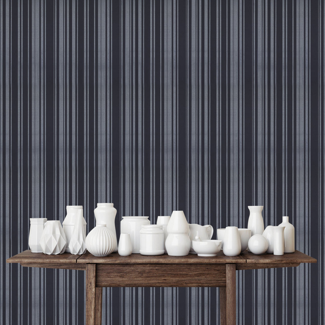 Tower Bridge Hm Graphite Stripe Wallpaper Skg08581