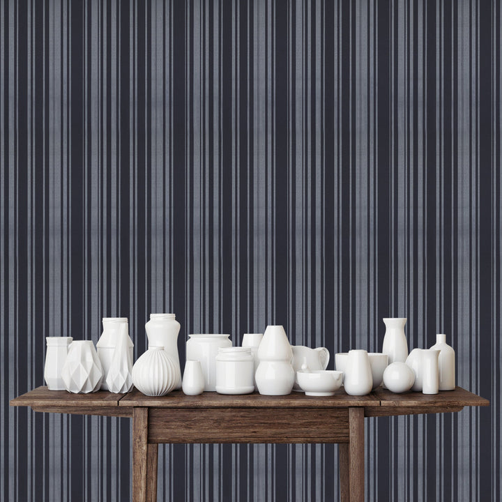 Tower Bridge Hm Graphite Stripe Wallpaper Skg08581