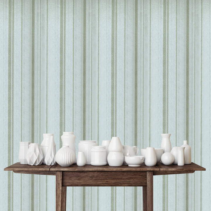 Tower Bridge Hm Mint Stripe Wallpaper Skg08584