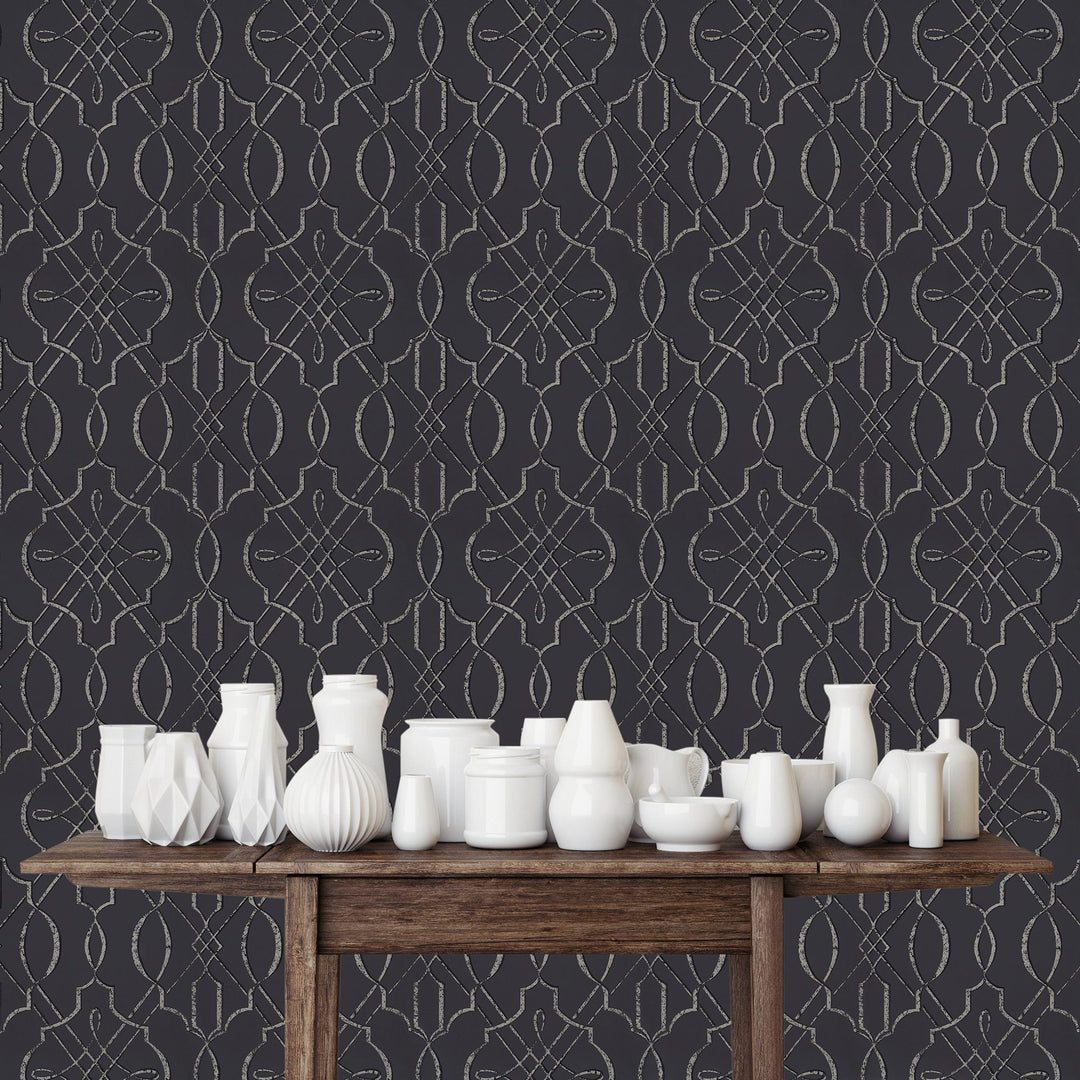 Tower Bridge Hm Ebony Honeycomb Wallpaper Skg08591