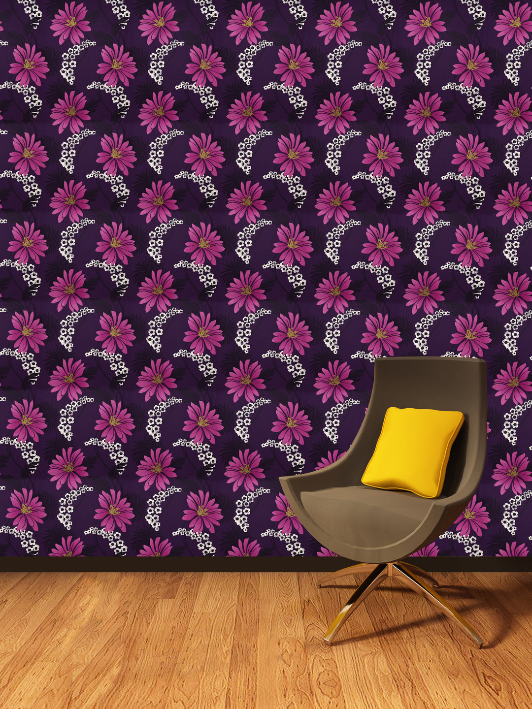 Tower Bridge Nj Magenta Daisy Wallpaper Skf07423