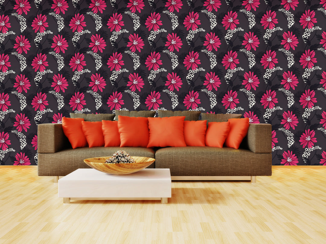 Tower Bridge Nj Fuchsia Daisy Wallpaper Skf07425