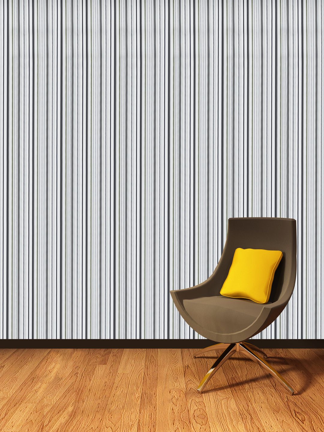 Tower Bridge Nj Greyscale Stripe Wallpaper Skf08683