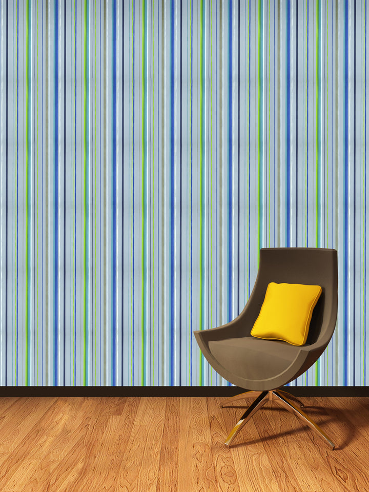 Tower Bridge Nj Aqua Stripe Wallpaper Skf08684