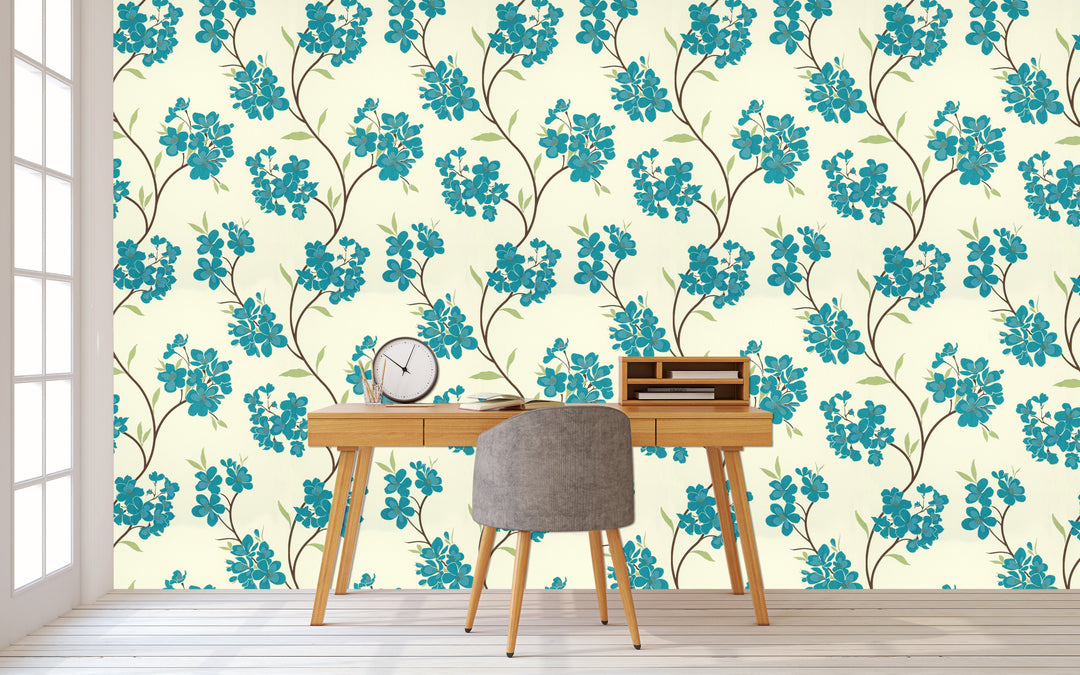 Trafalgar Square Ck Teal Orchid Wallpaper Sku31-287