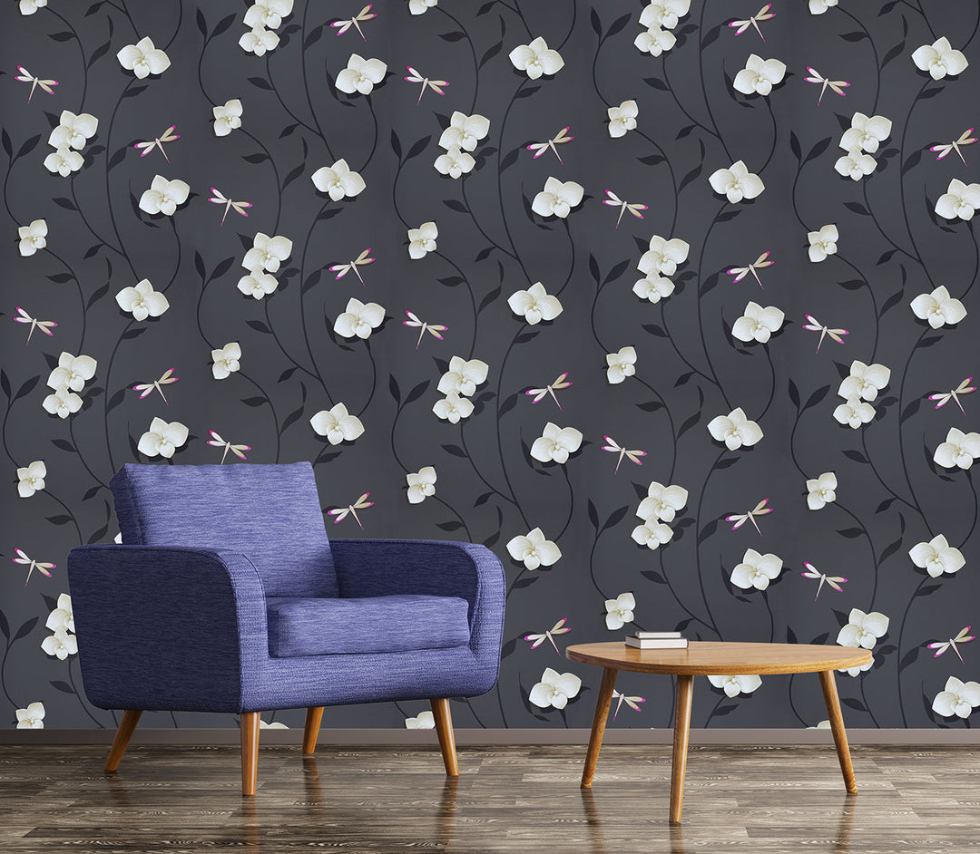Trafalgar Square Dg Night Petals Wallpaper Skn1030