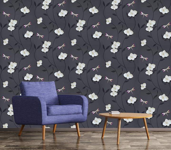 Trafalgar Square Dg Night Petals Wallpaper Skn1030