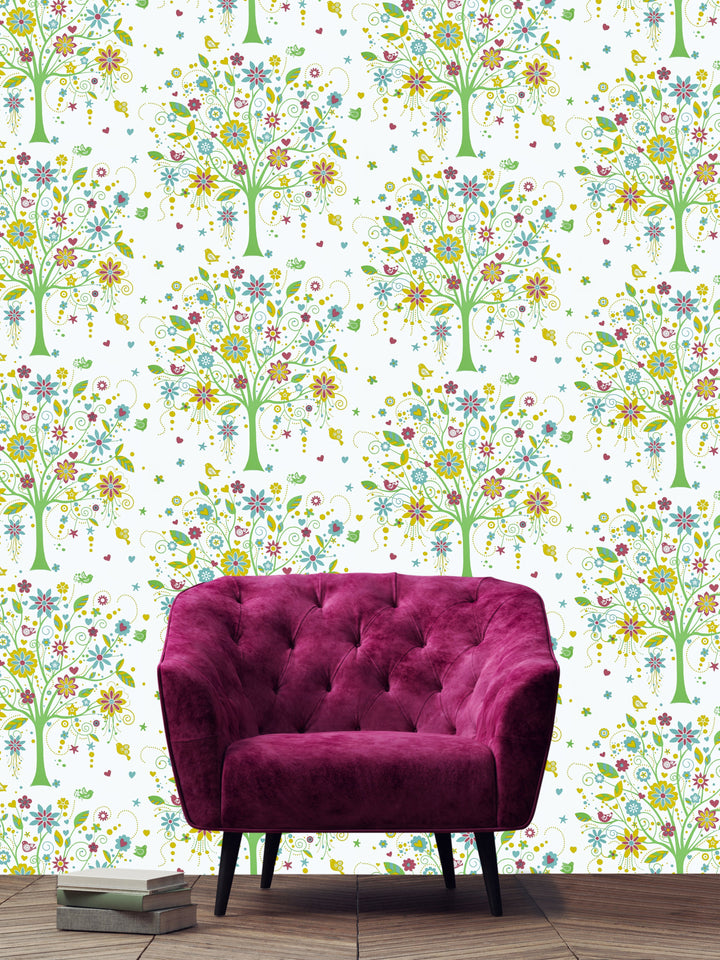 Trafalgar Square Dg Confetti White Wallpaper Skn1063