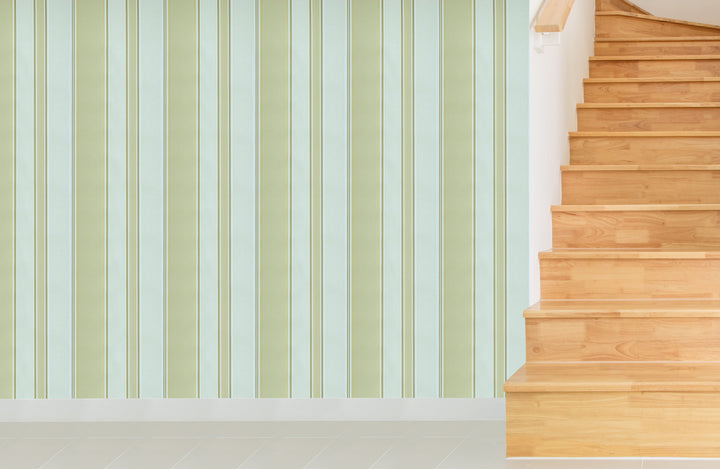 Trafalgar Square Lv Olive Stripe Wallpaper Skn1029