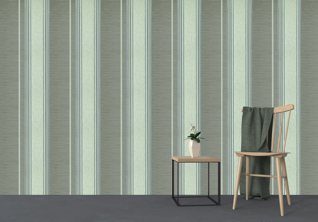 Trafalgar Square Lv Pistachio Stripe Wallpaper Skn1996