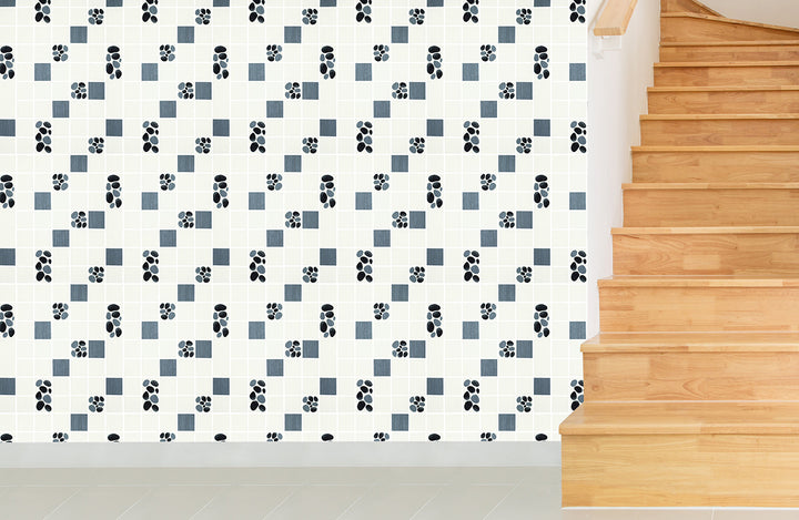 Trafalgar Square Lv Ink Mosaic Wallpaper Skn2185