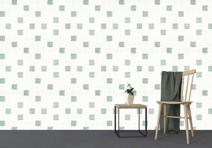 Trafalgar Square Lv Mint Mosaic Wallpaper Skn2187