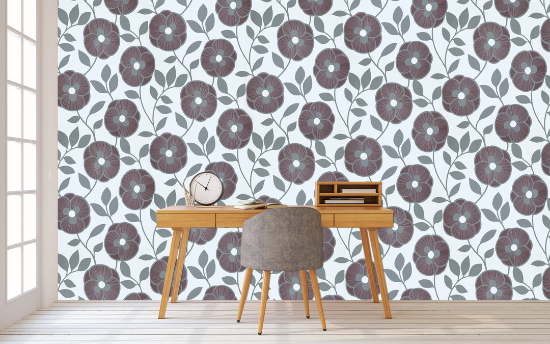 Trafalgar Square Ck Charcoal Petal Wallpaper Sku61-791