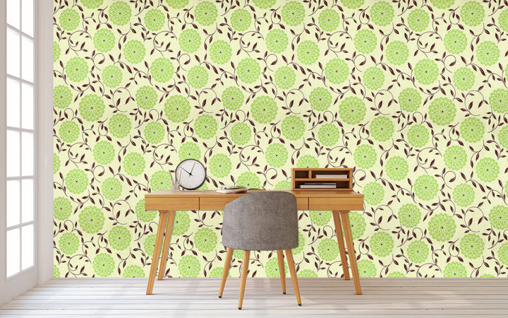 Trafalgar Square Ck Lime Floral Wallpaper Sku20657