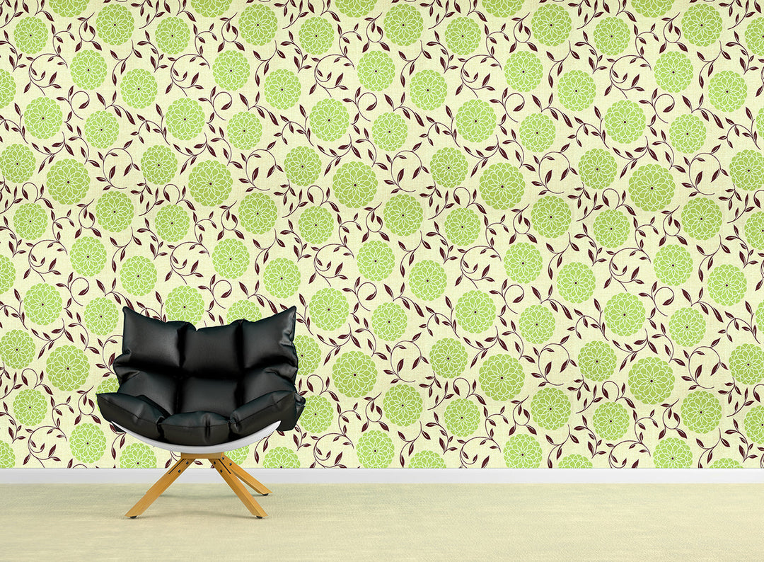 Trafalgar Square Ck Lime Floral Wallpaper Sku20657