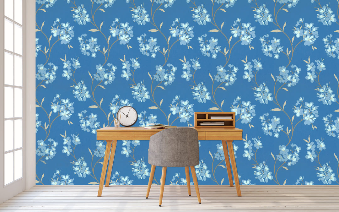 Trafalgar Square Ck Cobalt Bloom Wallpaper Sku31-292