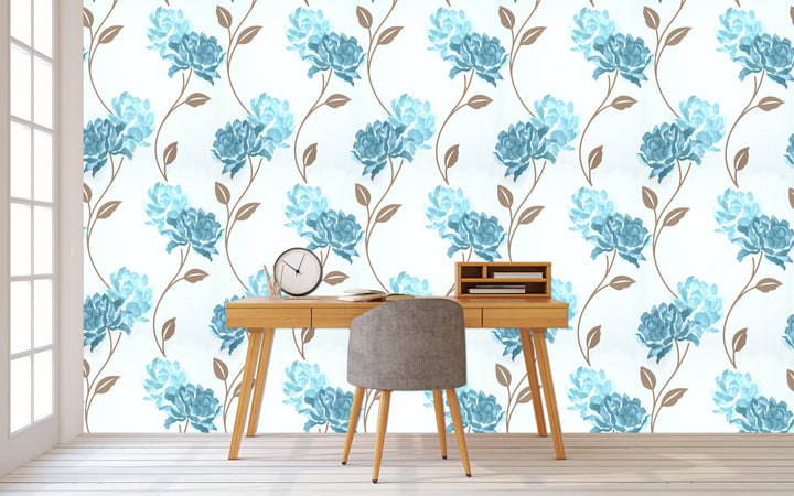 Trafalgar Square Ck Aqua Leaf Wallpaper Sku41-120