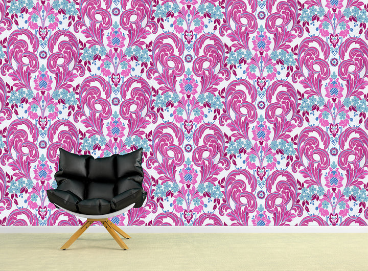 Trafalgar Square Ck Magenta Baroque Wallpaper Sku42-236