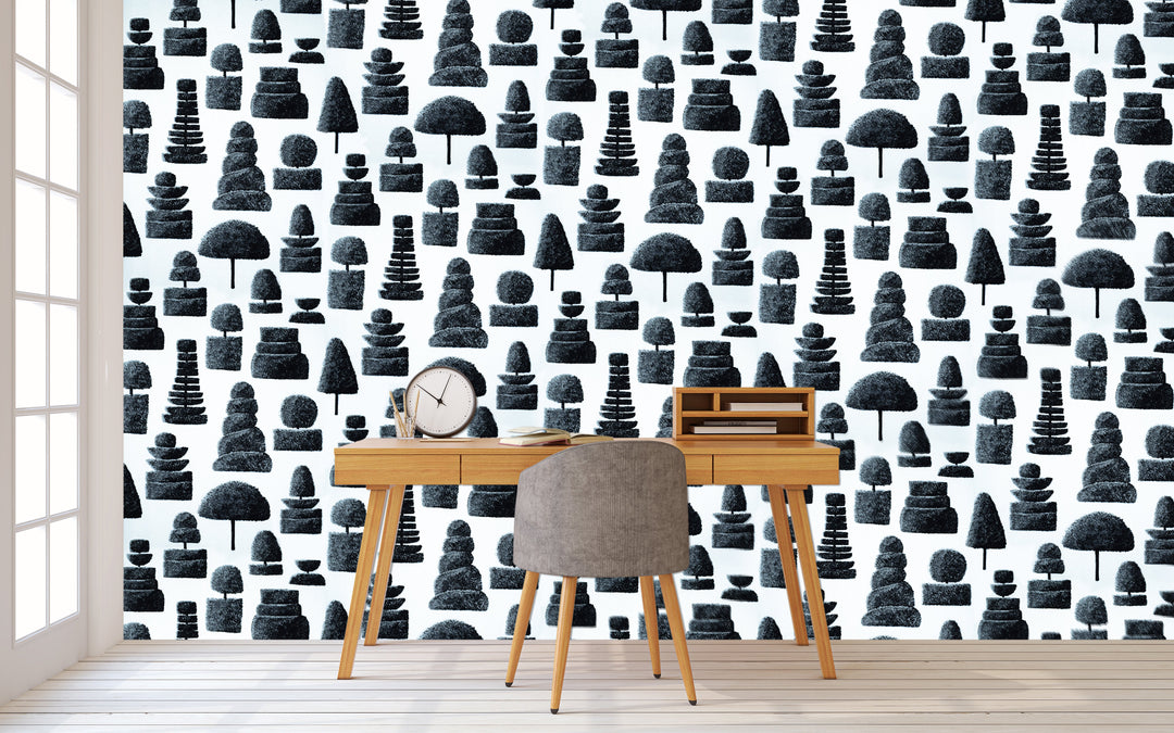 Trafalgar Square Ck Mono Geometric Wallpaper Sku42-238
