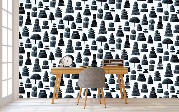 Trafalgar Square Ck Mono Geometric Wallpaper Sku42-238