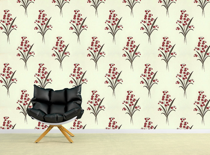 Trafalgar Square Ck Maroon Branch Wallpaper Sku61-363