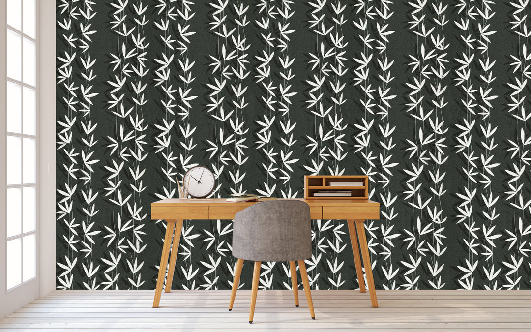 Trafalgar Square Ck Ebony Leaf Wallpaper Sku69242