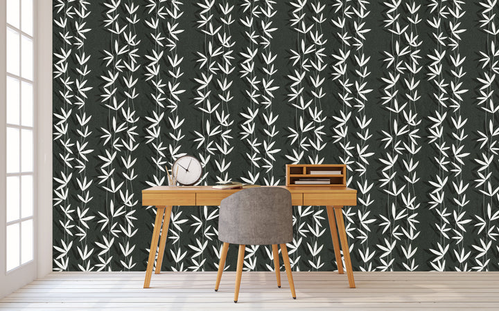 Trafalgar Square Ck Ebony Leaf Wallpaper Sku69242