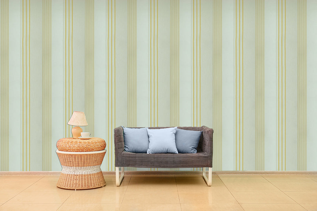 Wellington Olive Stripe Wallpaper Hm20301