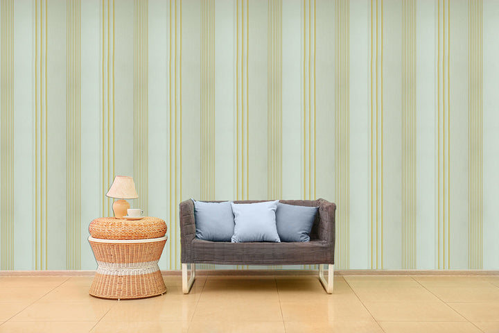 Wellington Olive Stripe Wallpaper Hm20301