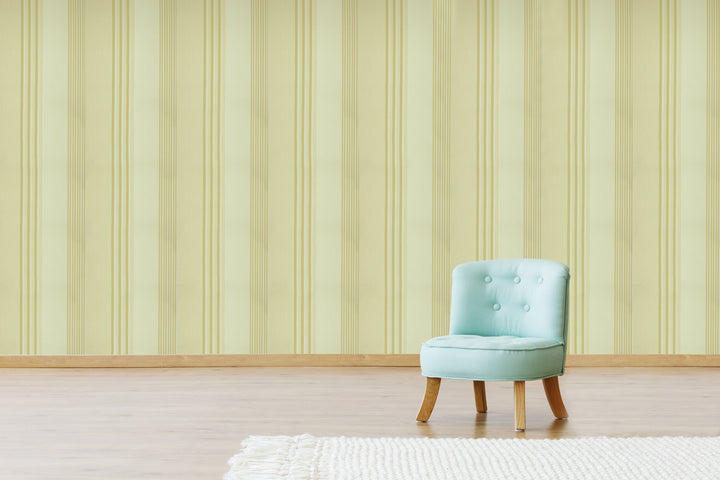 Wellington Pistachio Stripe Wallpaper Hm20302