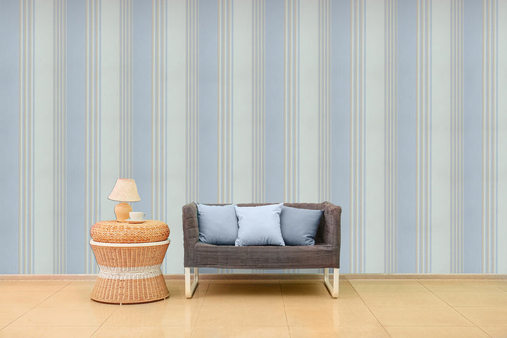 Wellington Blue Stripe Wallpaper Hm20305